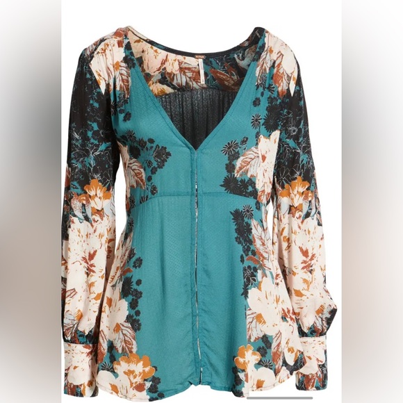 Free People Tops - Free People Mikayla Print Long Sleeve Tunic